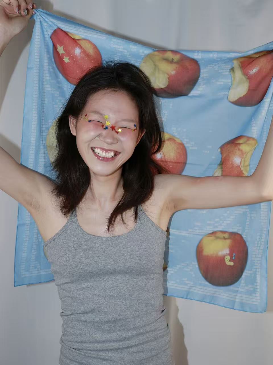 Timrockit Grocery “Apple” Square Scarf