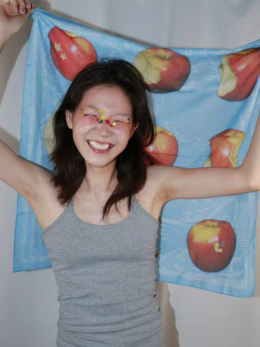 Timrockit Grocery “Apple” Square Scarf