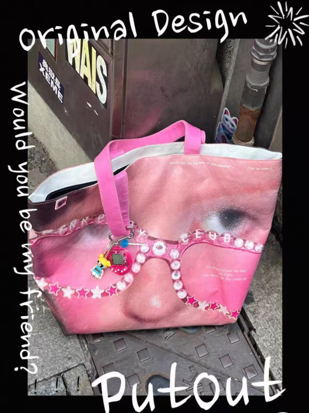 PutOut online pink shopping tote