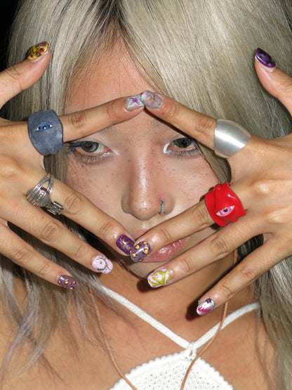 Plank Ateliers 'ALL EYES' Leather Ring