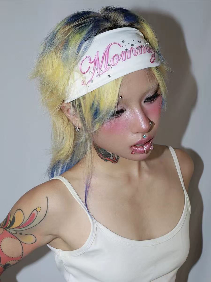 Timrockit Grocery “hello mommy" Embellished wide headband