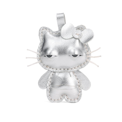 Plank Ateliers 'EYES KITTY' Leather Pendant